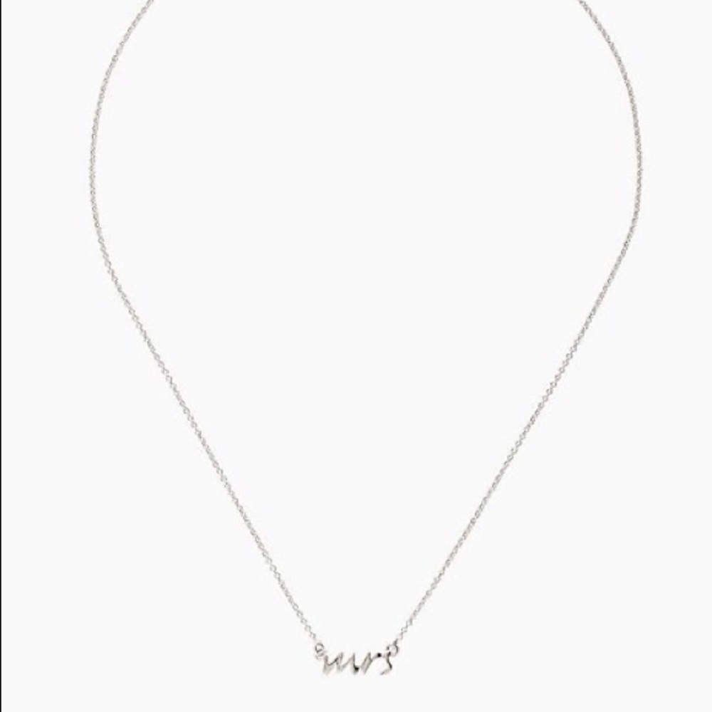 kate spade Silver 'mrs' Necklace